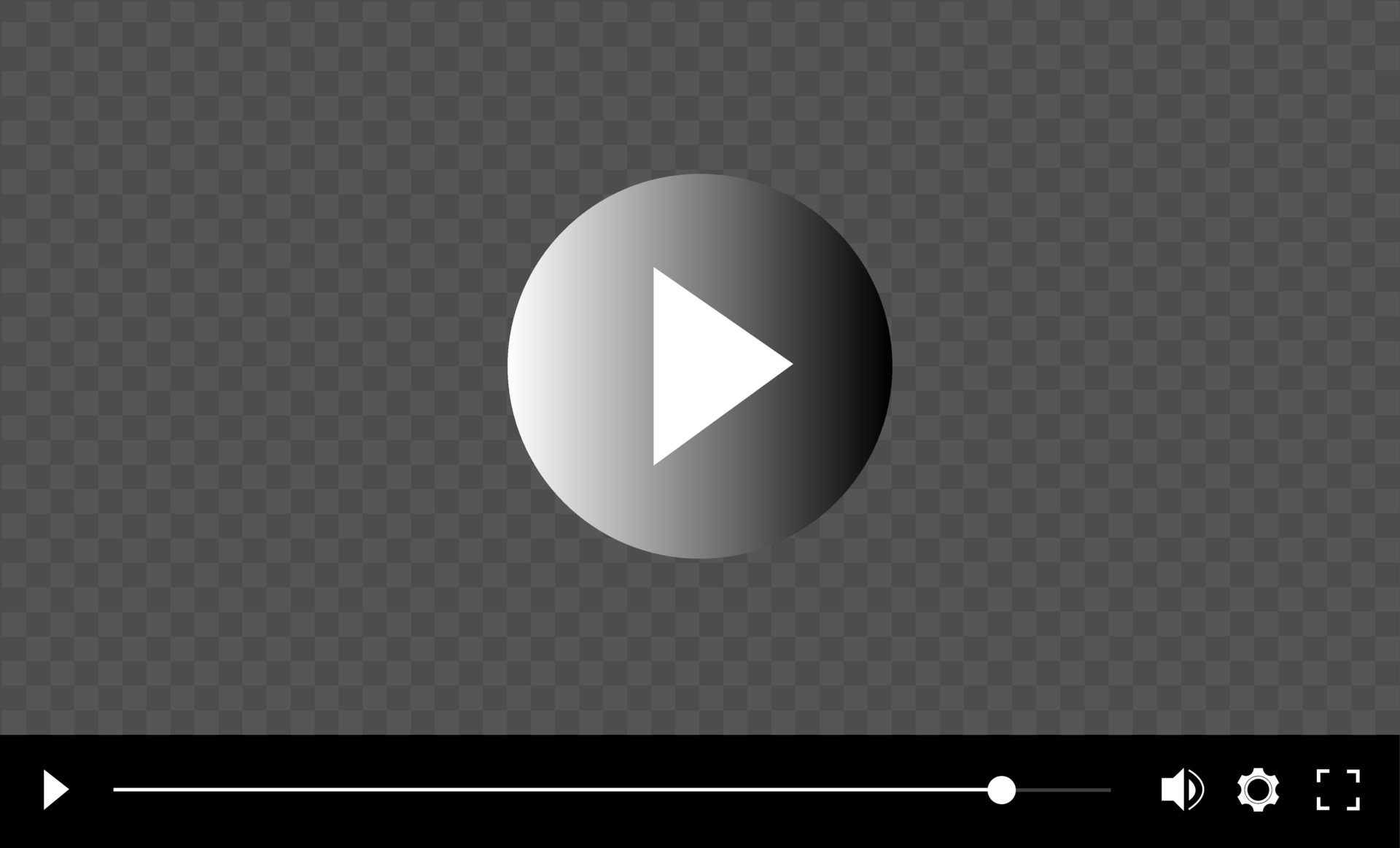 Video player shape, empty mockup video player frame, broadcasting