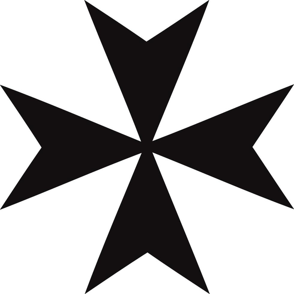 Maltese cross of the knights of Malta Hospitaller vector