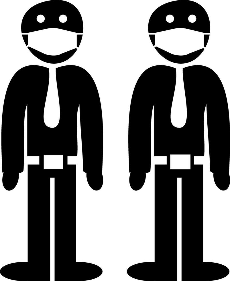 dos hombres en máscaras vector hombres vector ilustración