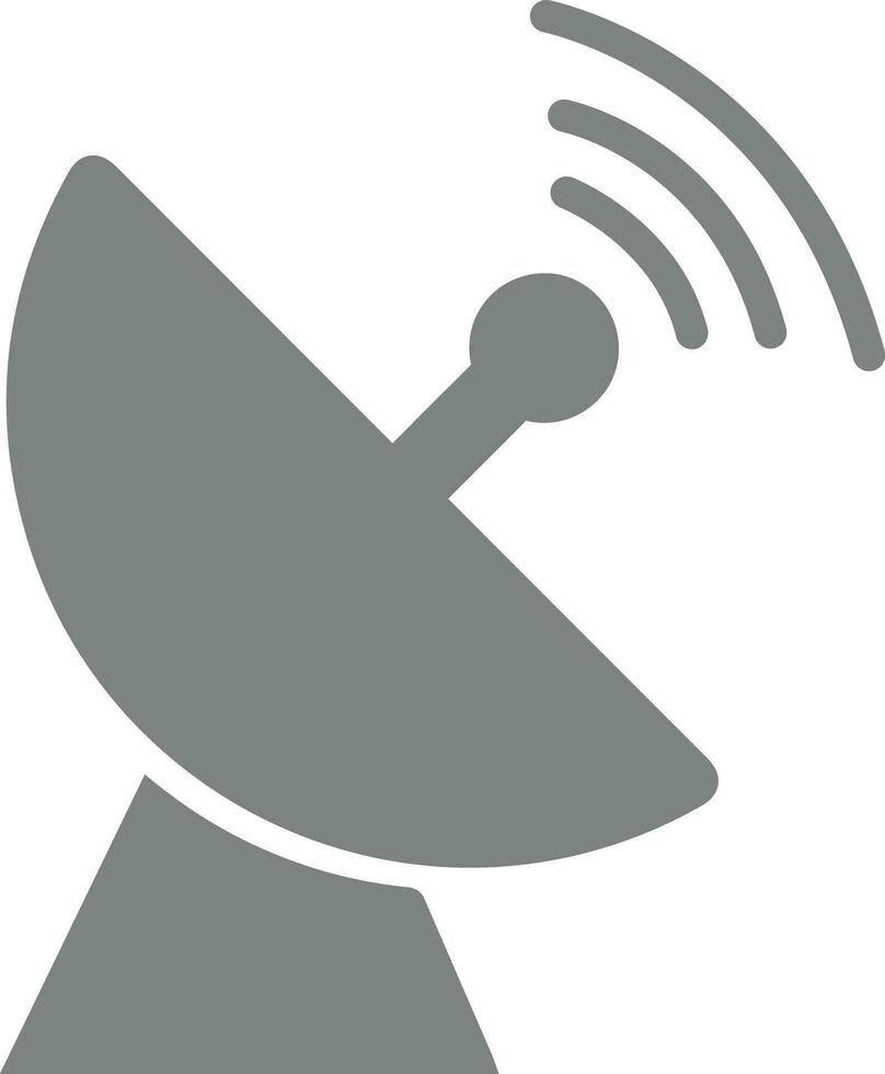 Satellite dish icon over white background. Broadcasting pictogram vector illustration