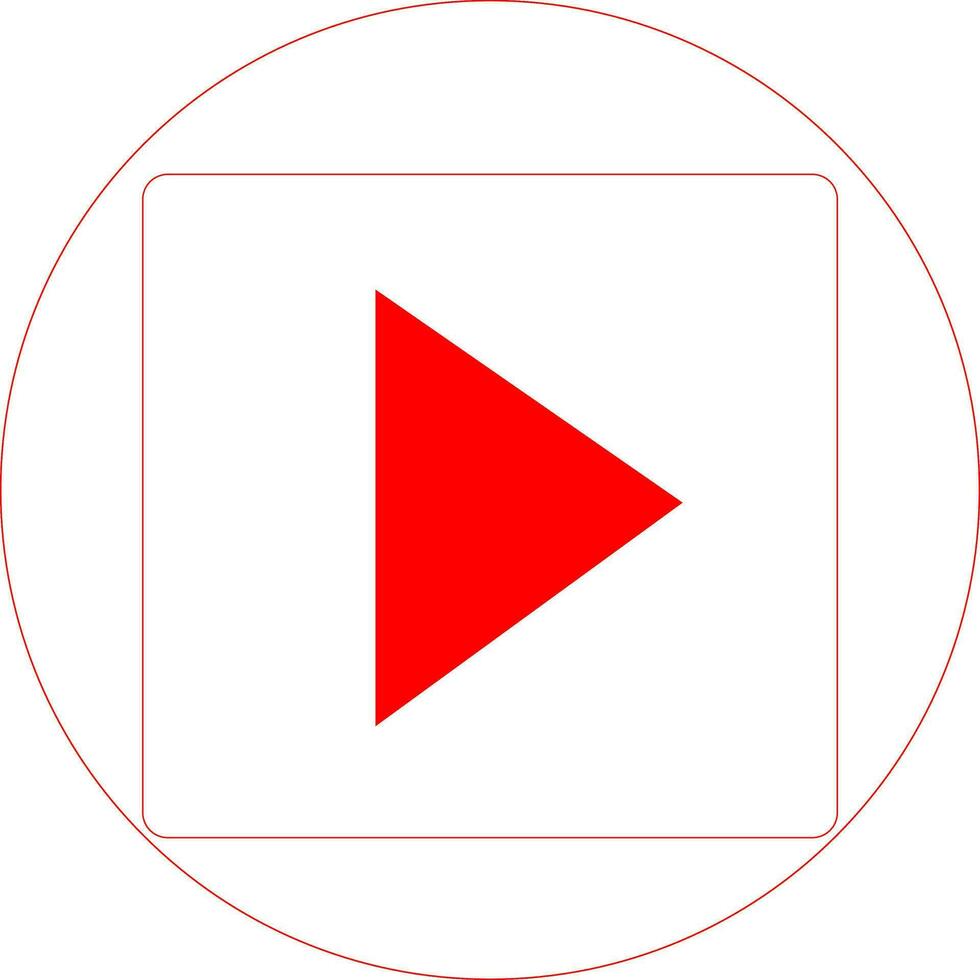 Live video streaming play button shape vector