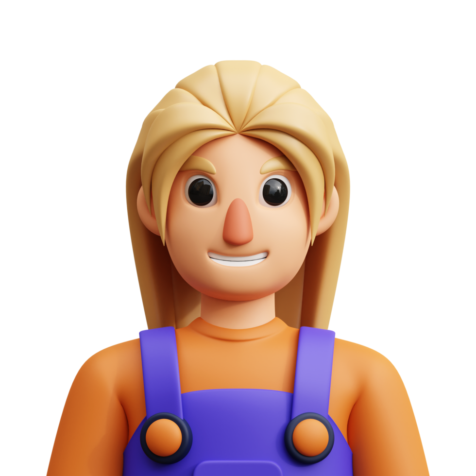 female 3d avatar png