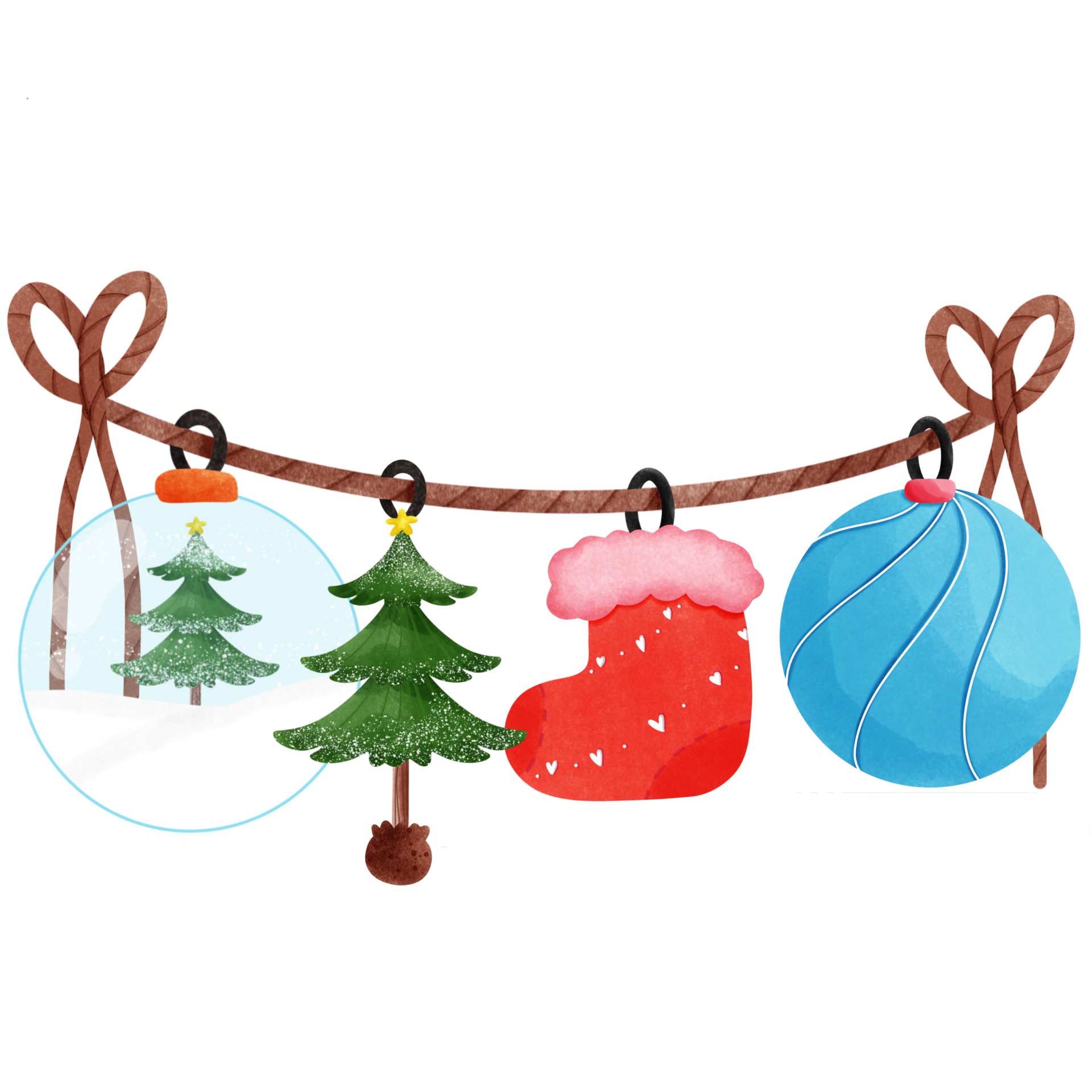 Various Christmas decorations 27245625 PNG