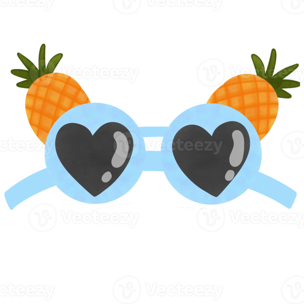 Pineapple yellow sunglasses png