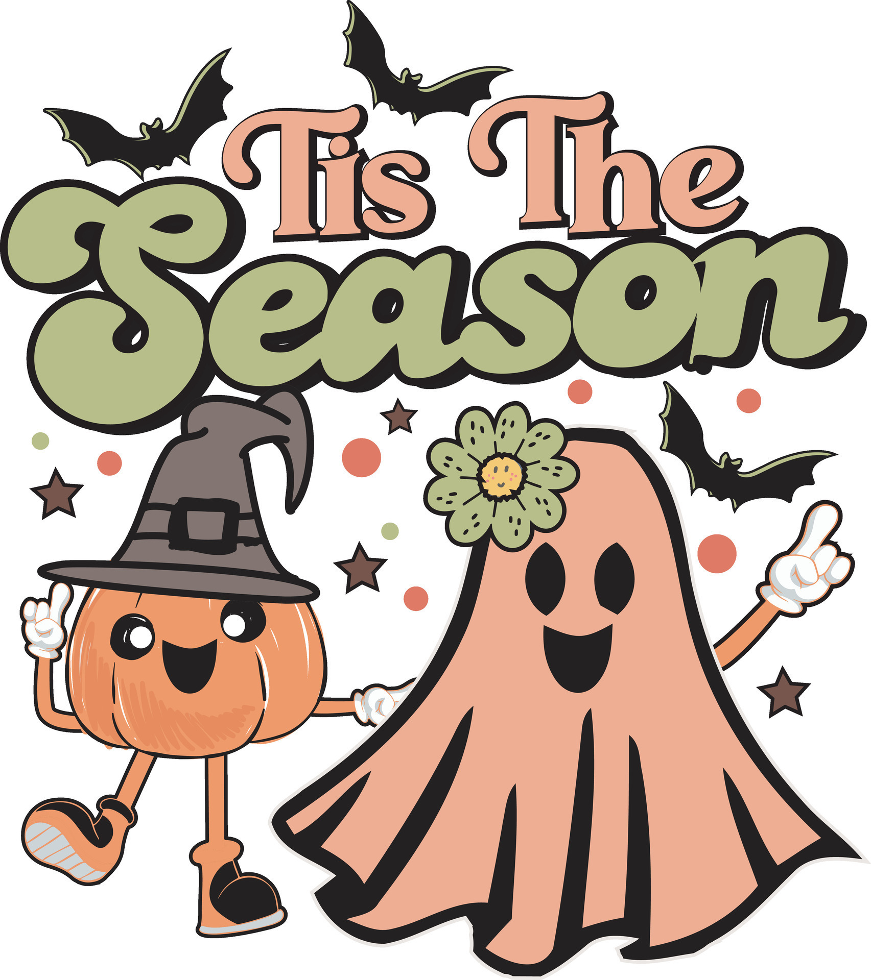 Tis The Season Spooky Season Retro Halloween T Shirt Design 27246021