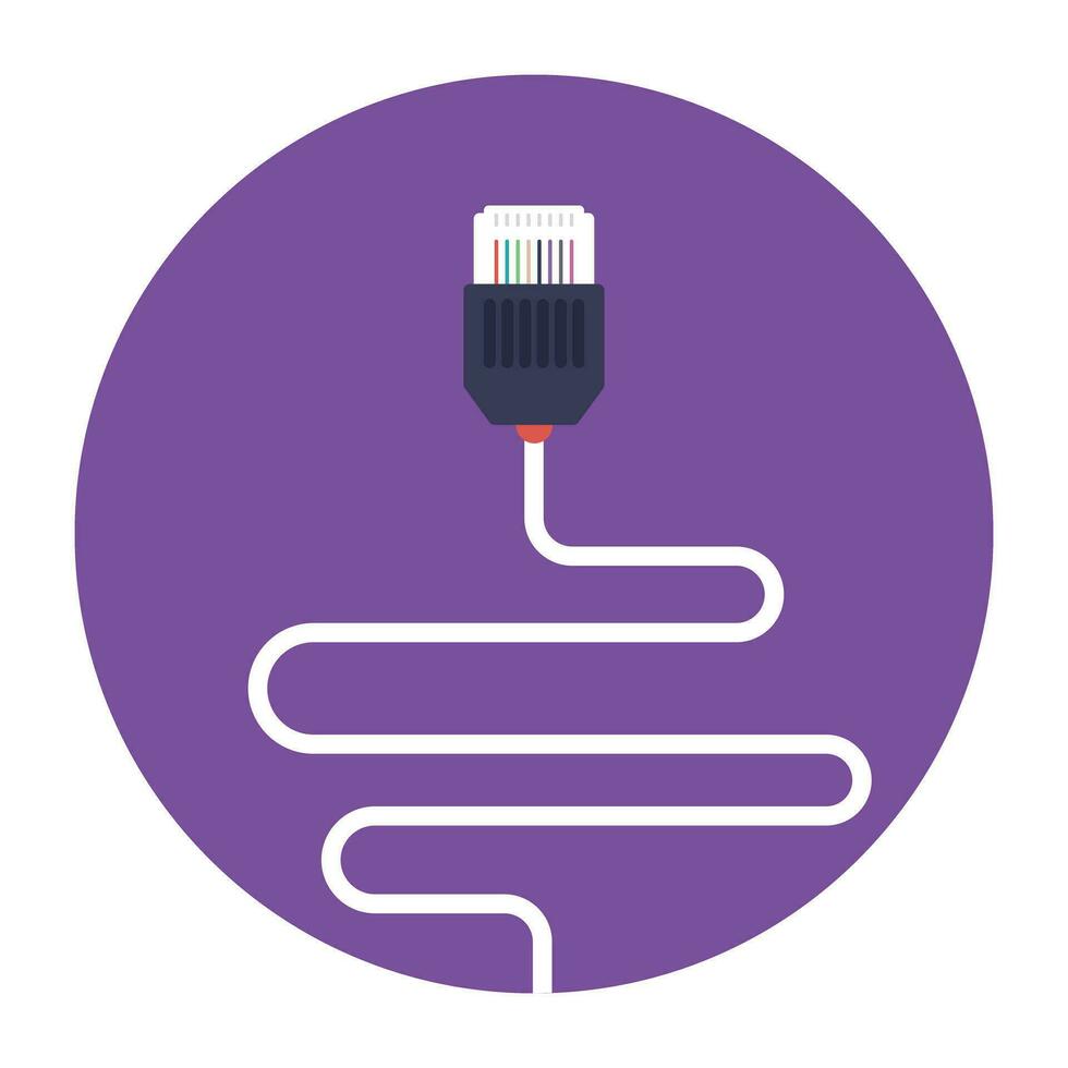 Plug wire cable, usb computer data cable sketch vector