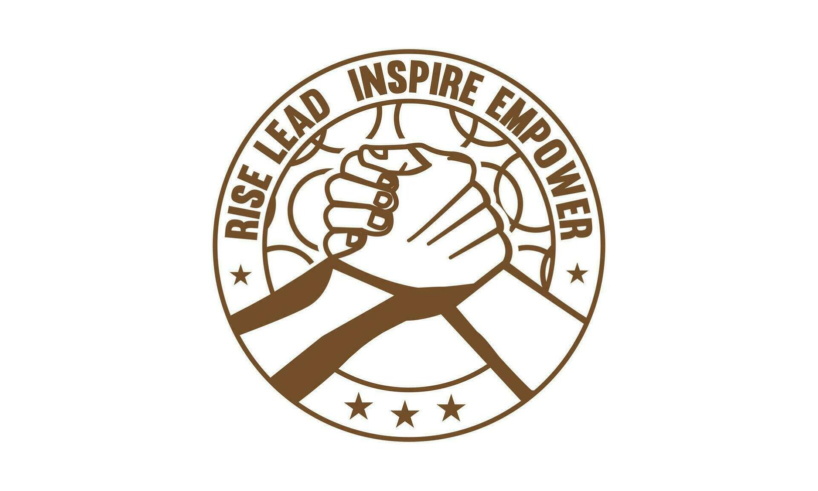 rise lead inspire empower t-shirt design vintage design logo design, vector