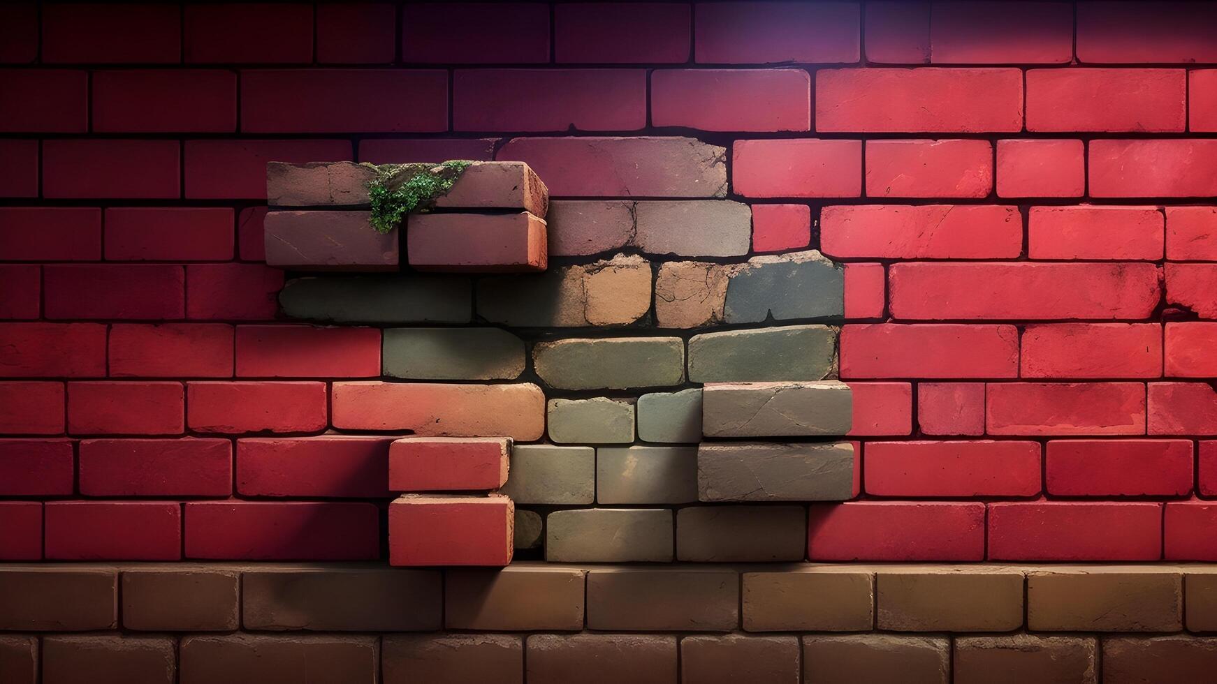 Ai generative Brick wall background, vector photo