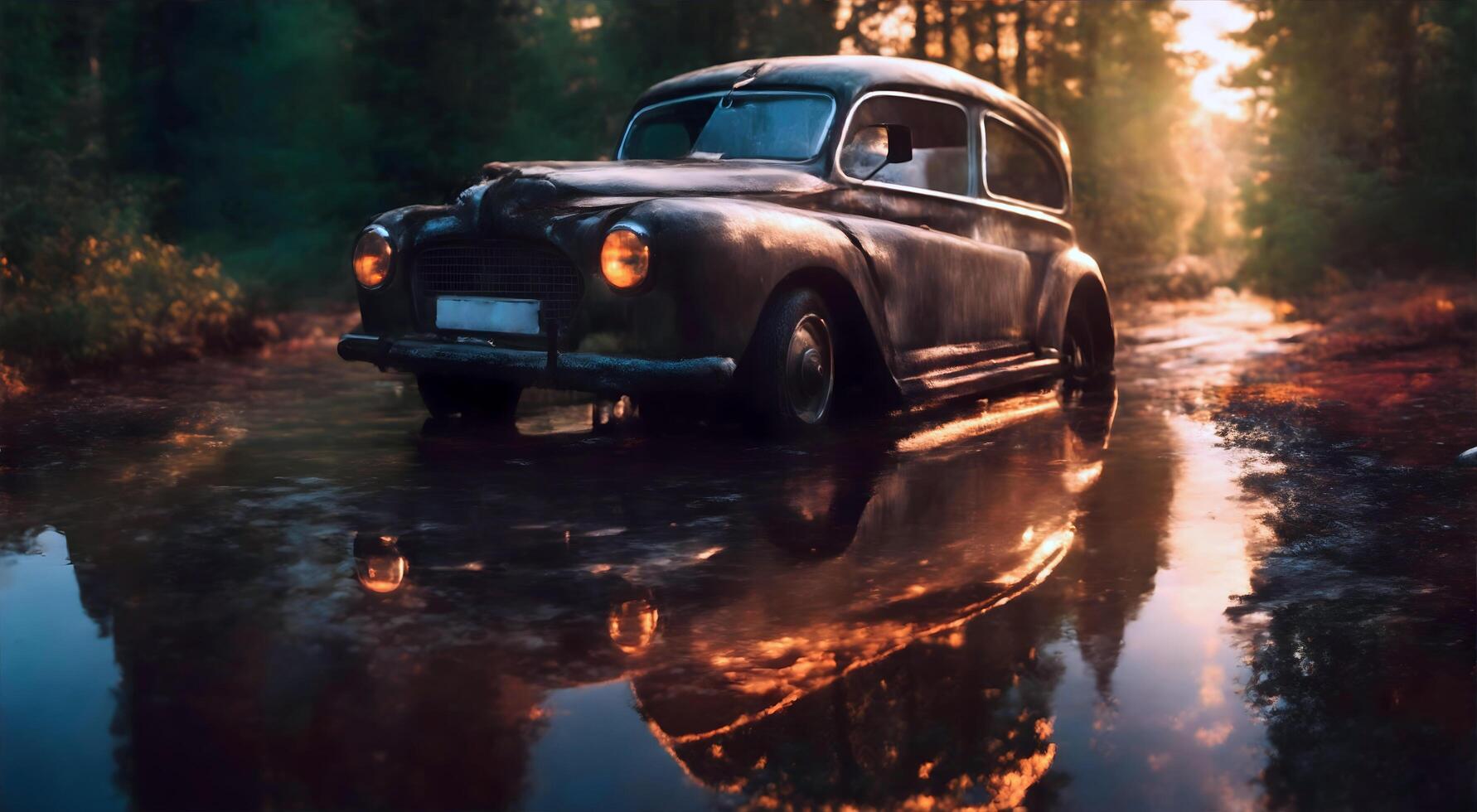 Old timer vintage classic car photo