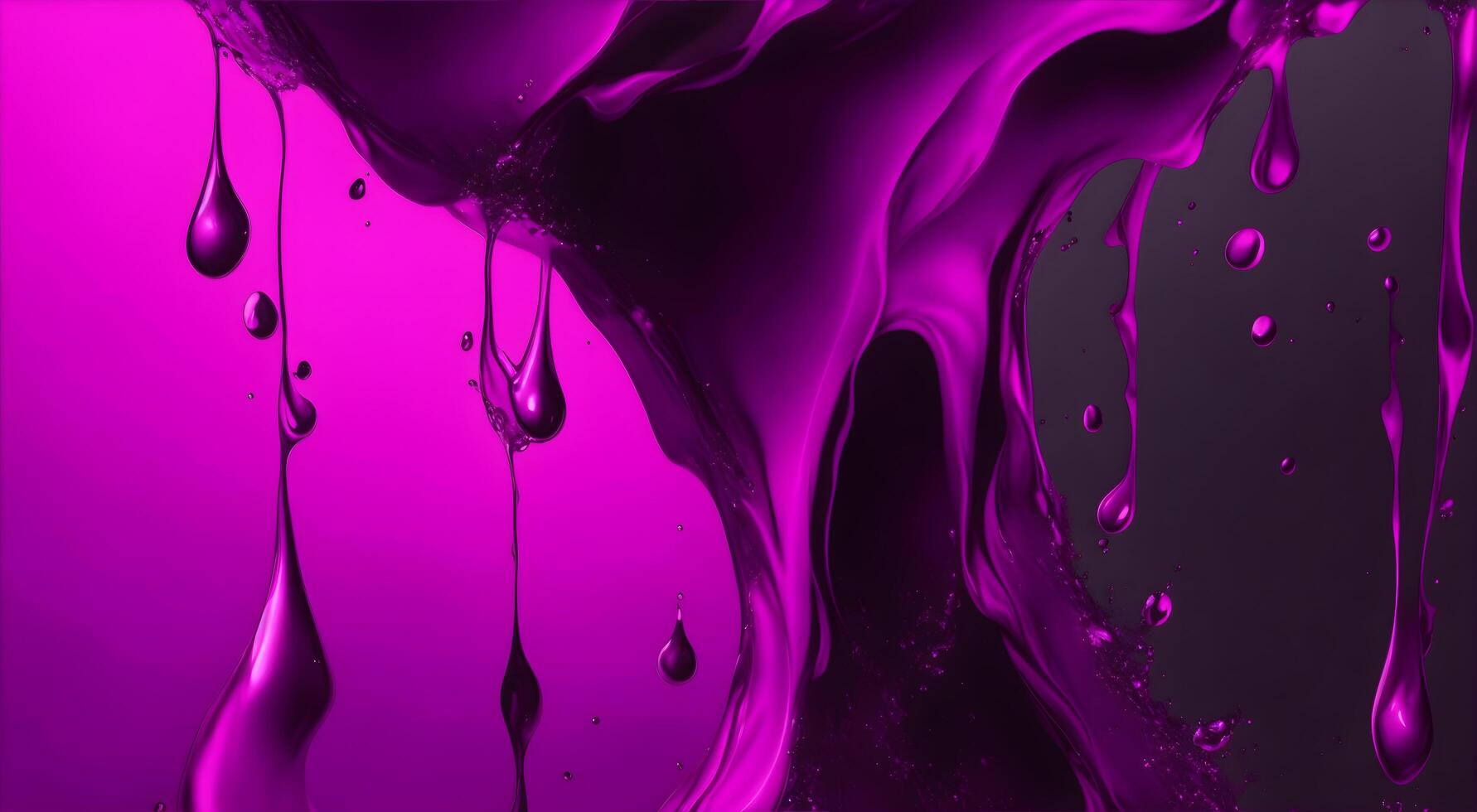 Abstract artistic background with purple, pink and magenta colour splashes and drops photo