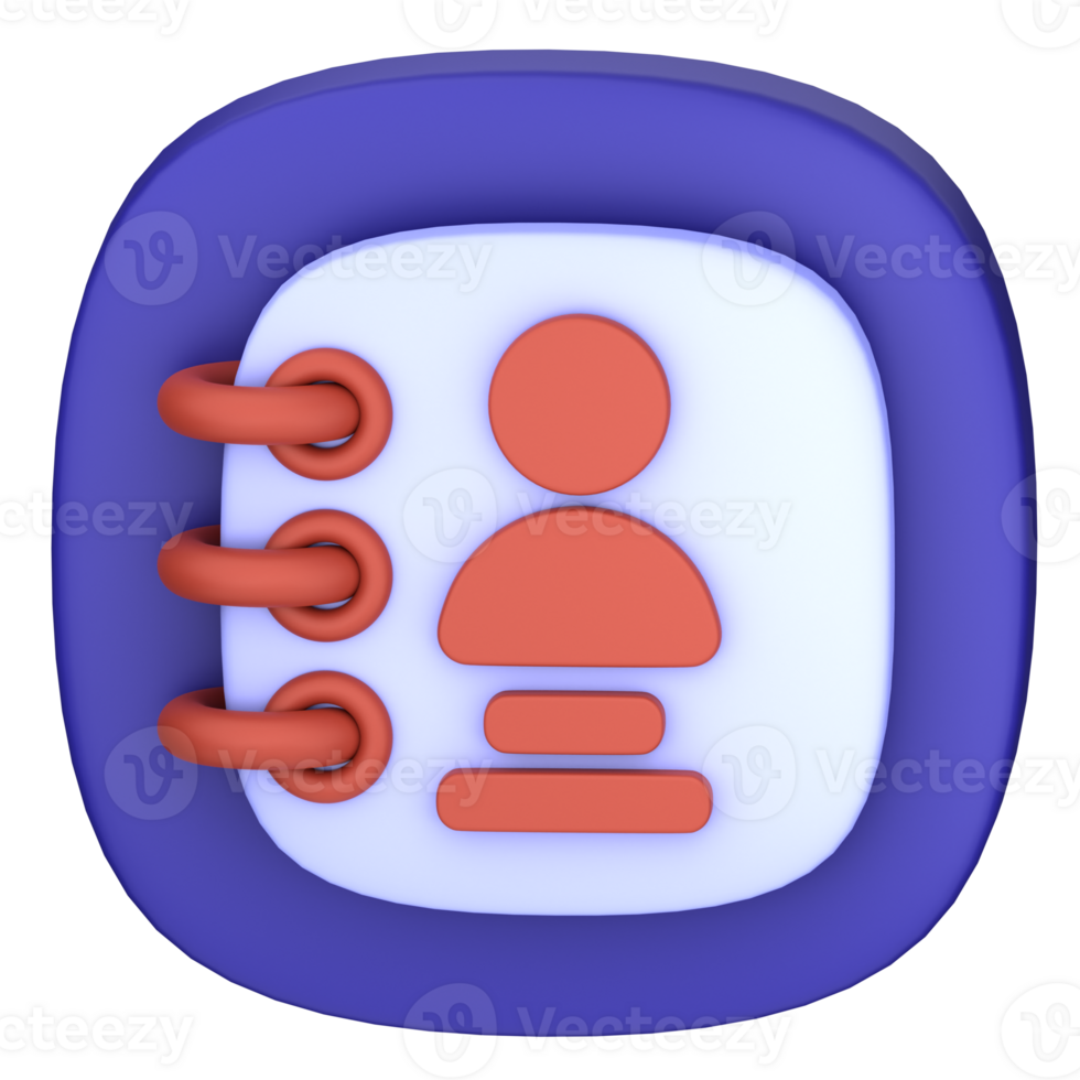 3D icon illustration phone book 27246493 PNG