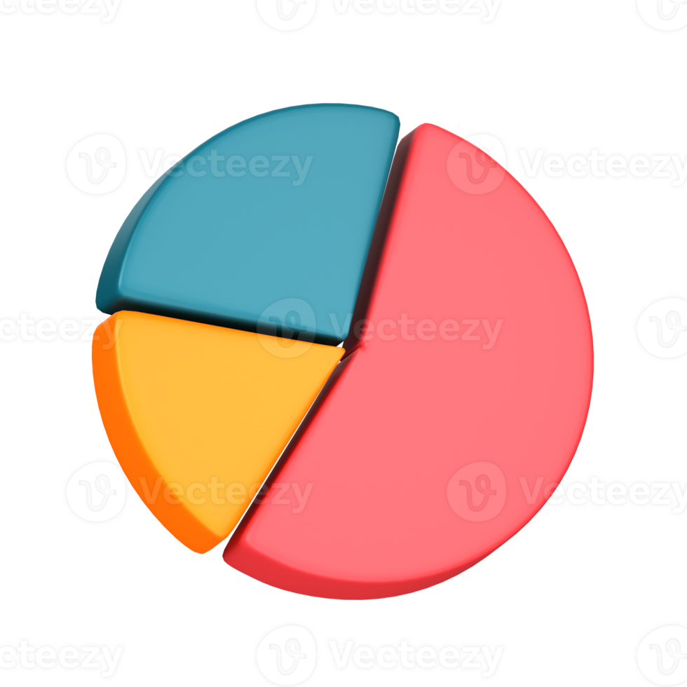 3d ícone ilustração torta gráfico png