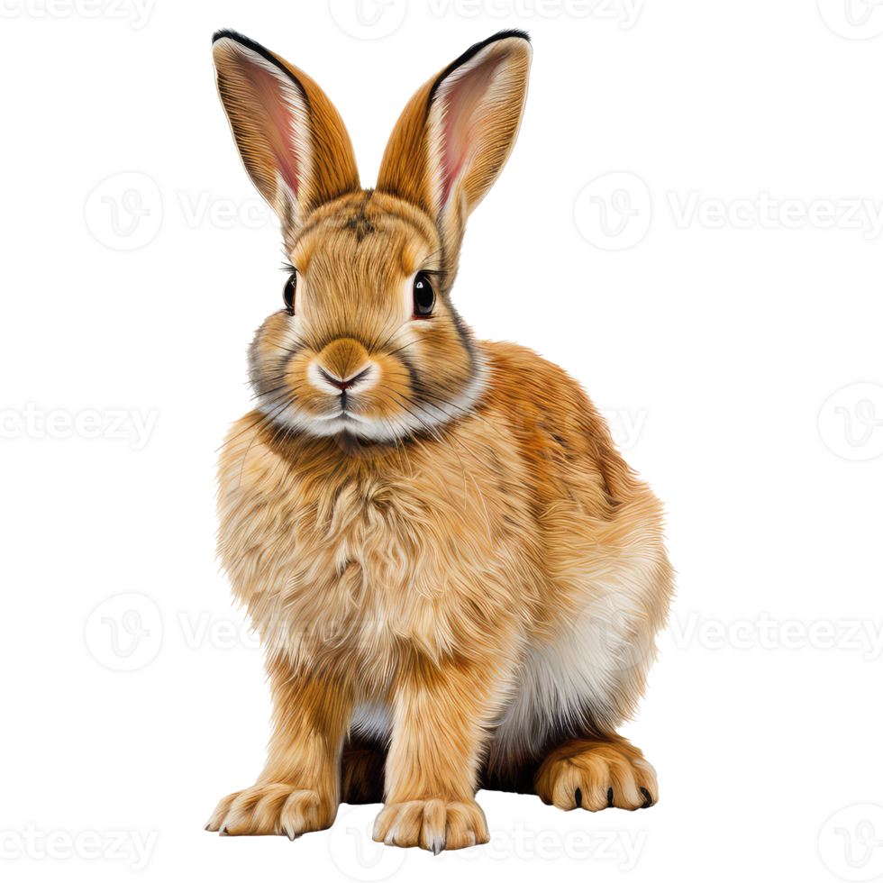 rabbit isolated on transparent background . AI Generated png
