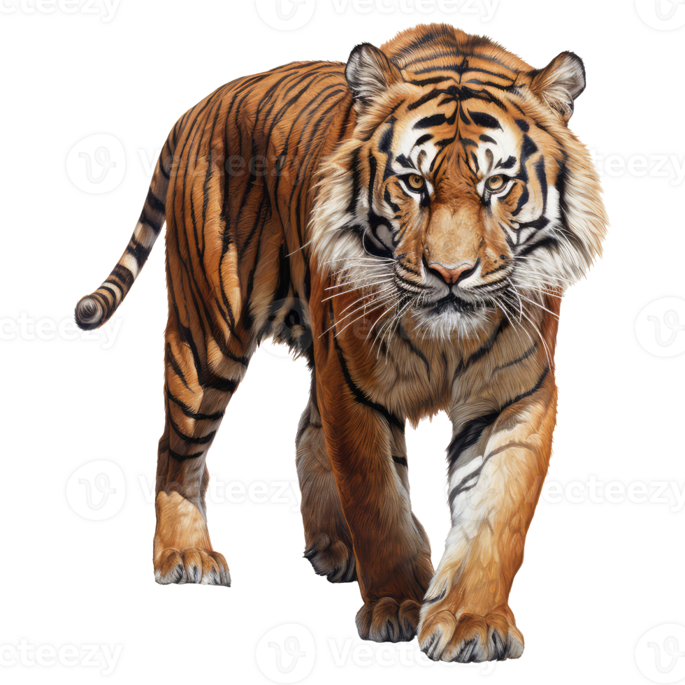 tiger isolated on transparent background . AI Generated png