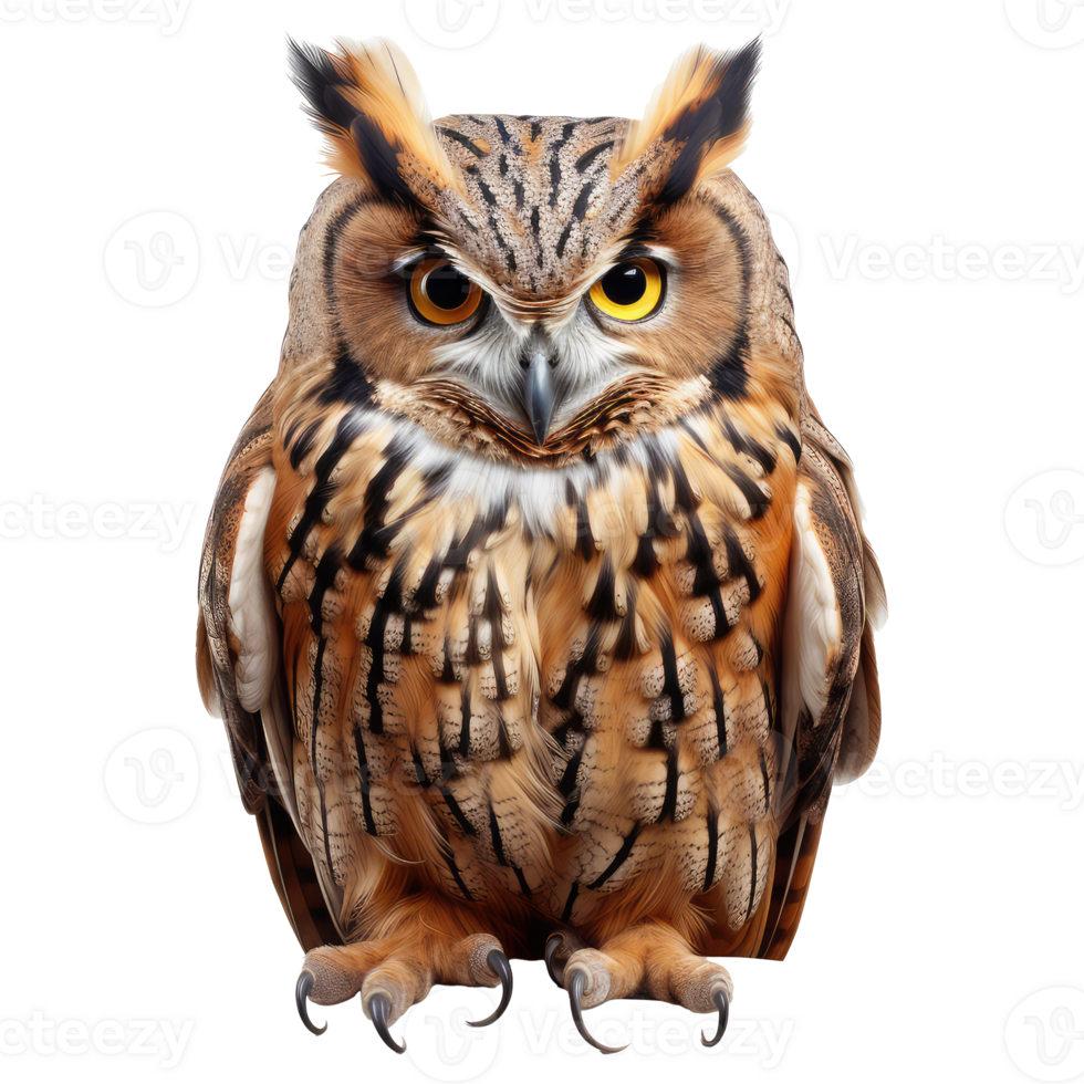owl isolated on transparent background . AI Generated png