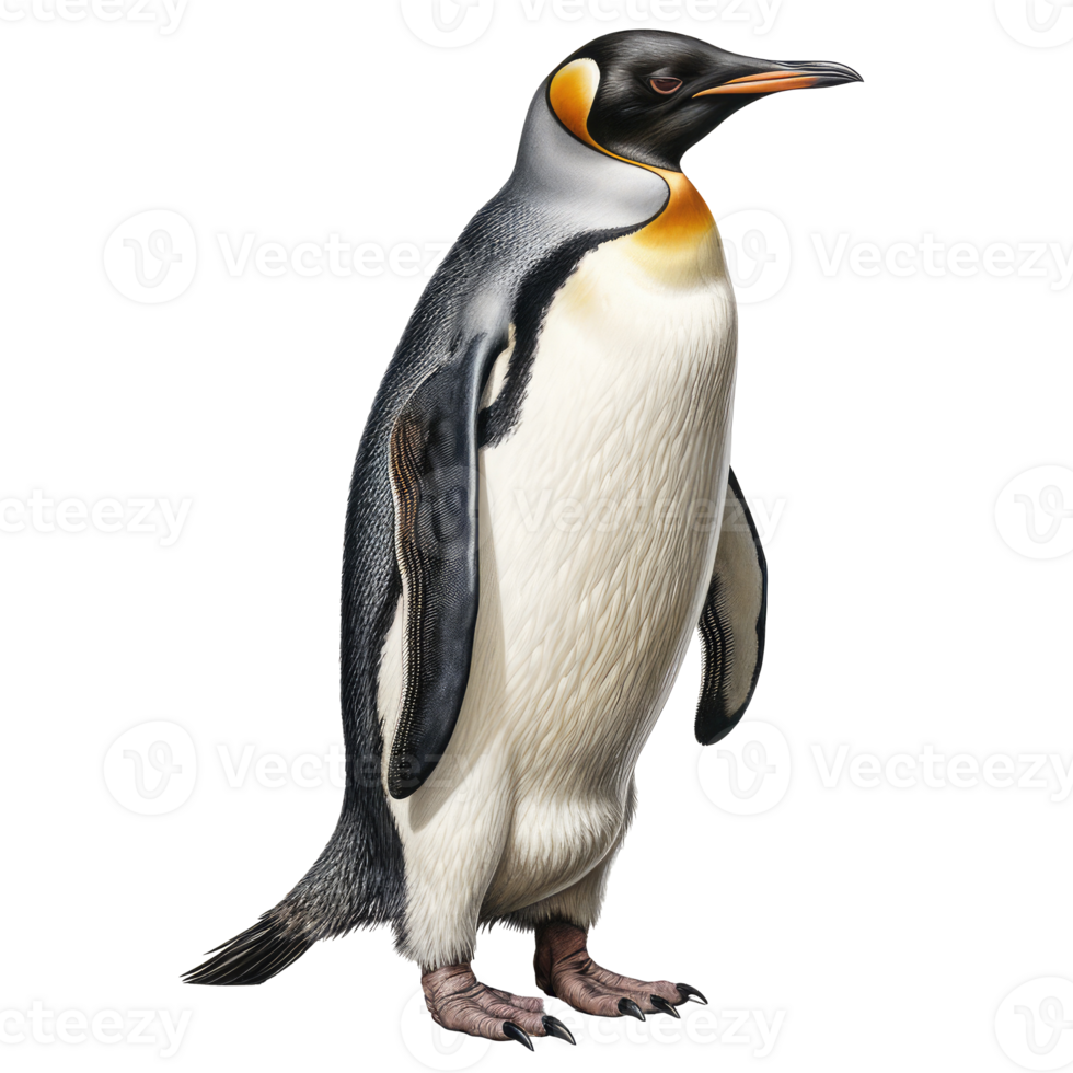 Penguin isolated on transparent background . AI Generated png