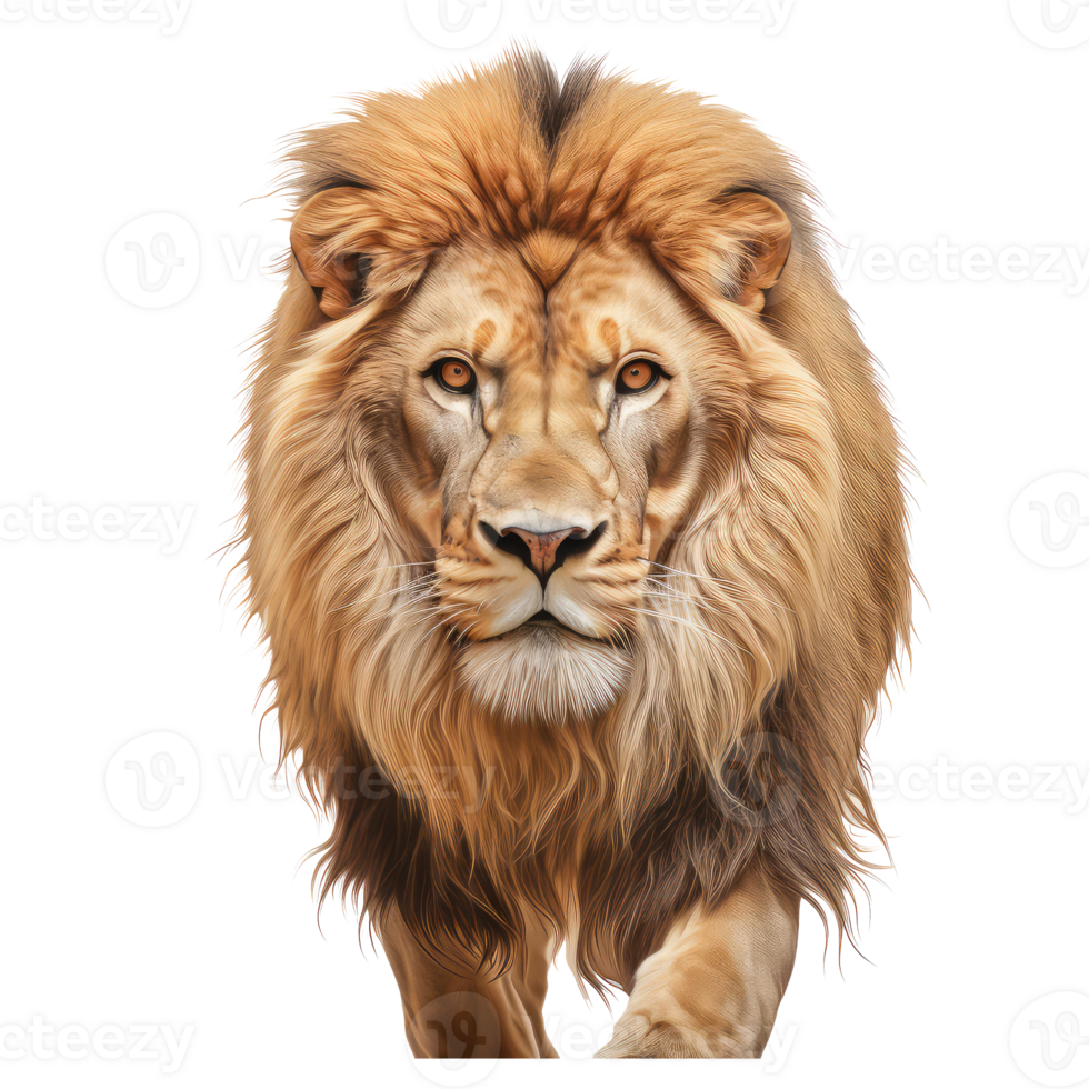 Lion isolated on transparent background . AI Generated png