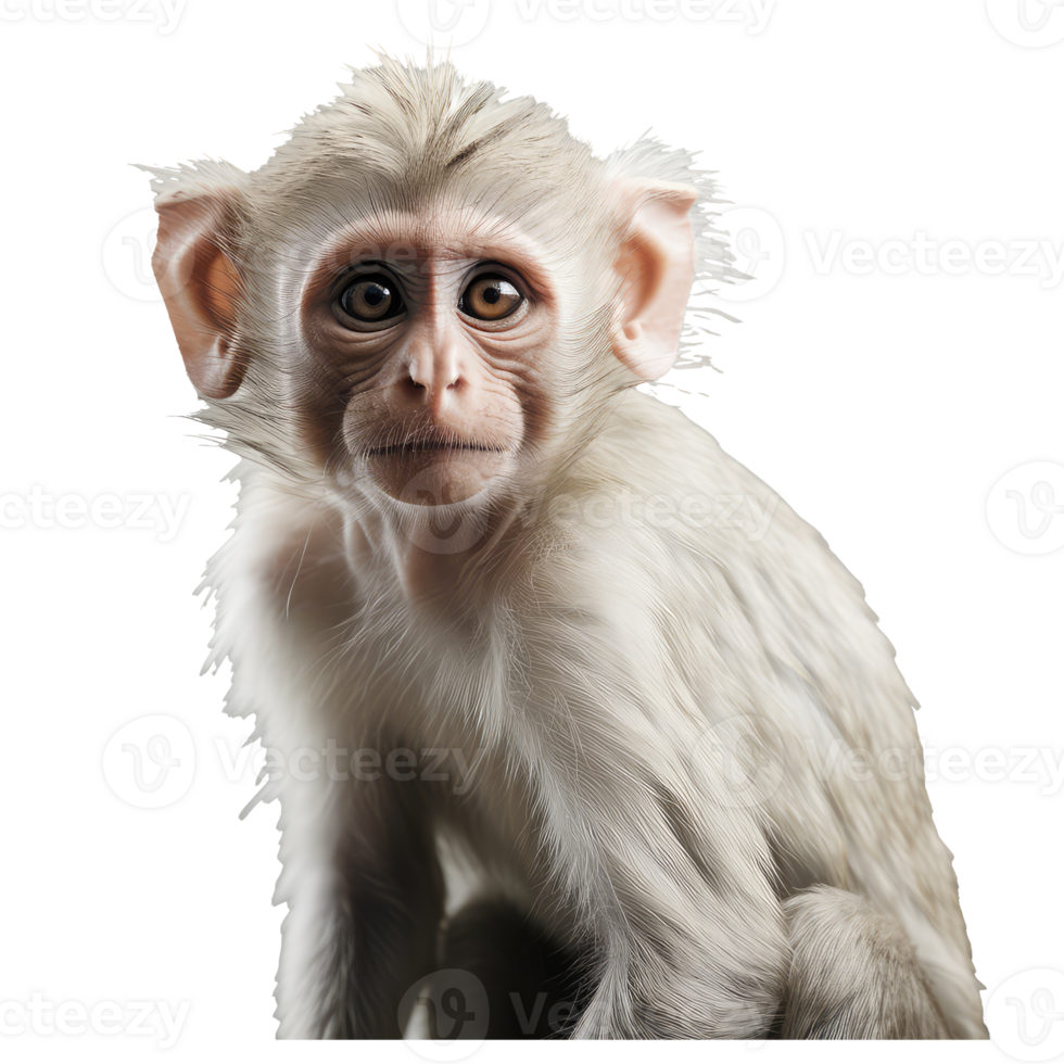 Monkey isolated on transparent background . AI Generated png