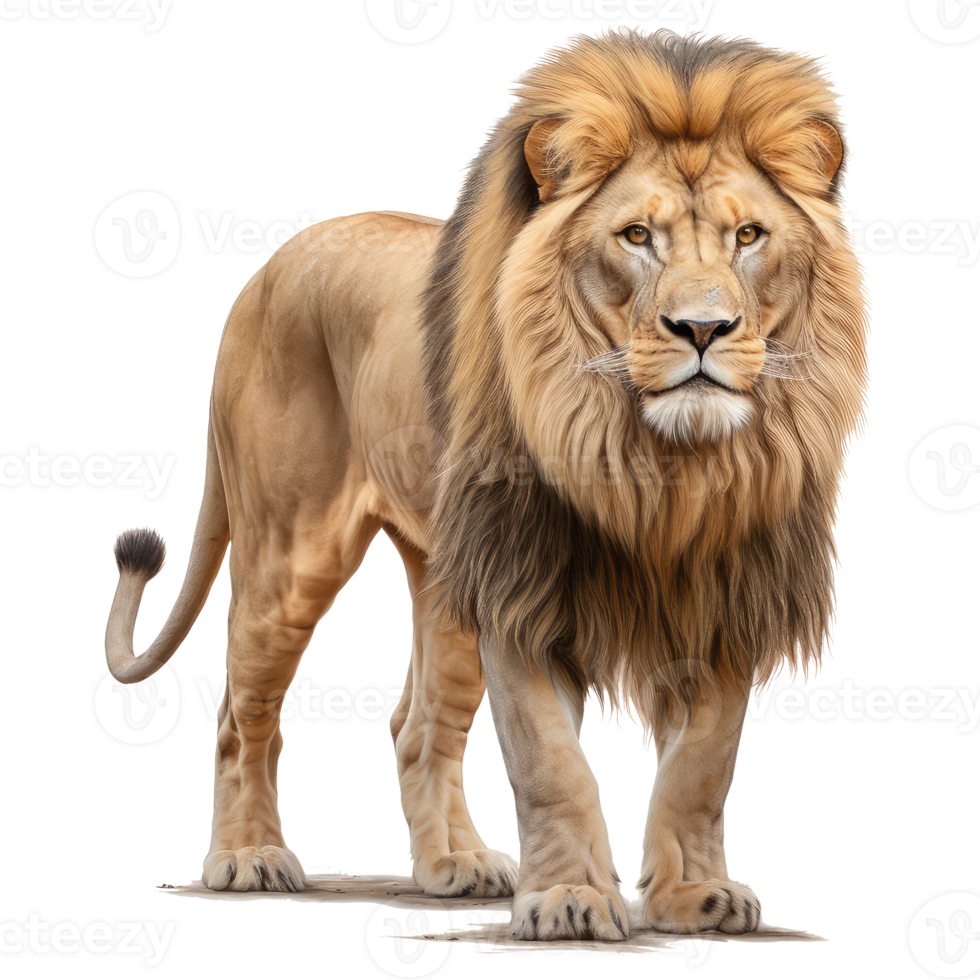 Lion isolated on transparent background . AI Generated png