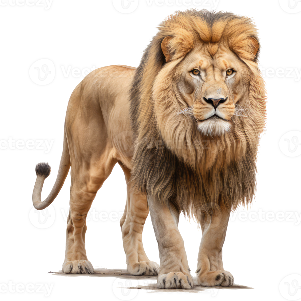 Lion isolé sur transparent Contexte . ai généré png