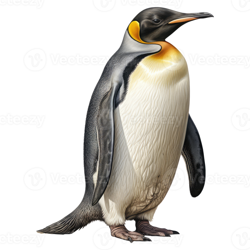 Penguin isolated on transparent background . AI Generated png