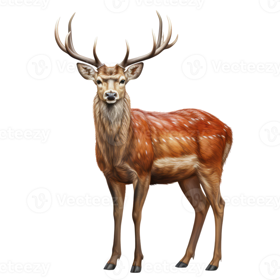 Deer isolated on transparent background . AI Generated png