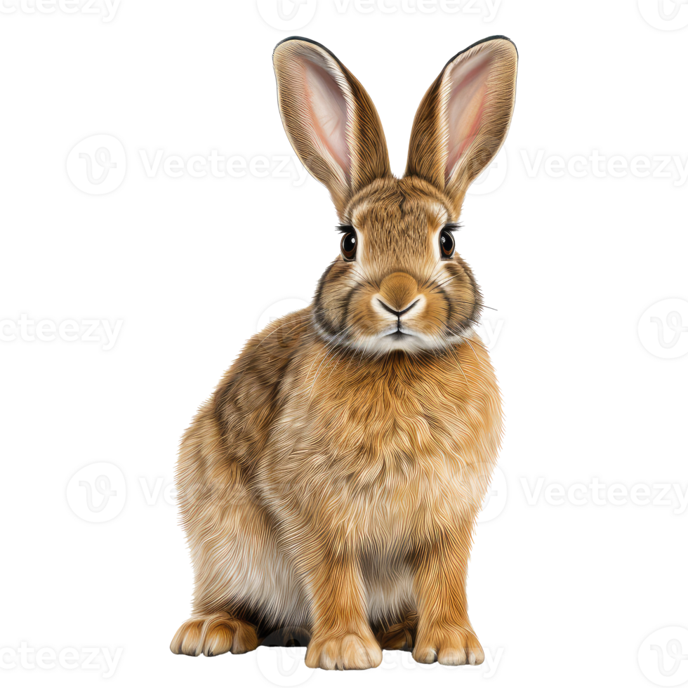 rabbit isolated on transparent background . AI Generated png