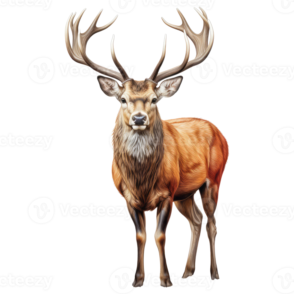 Deer isolated on transparent background . AI Generated png