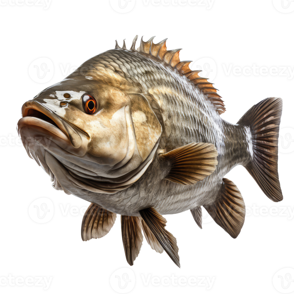Fish isolated on transparent background . AI Generated png