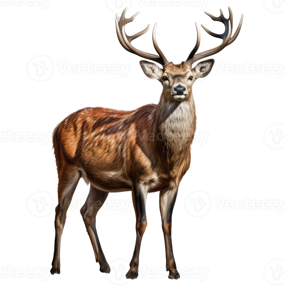 Deer isolated on transparent background . AI Generated png