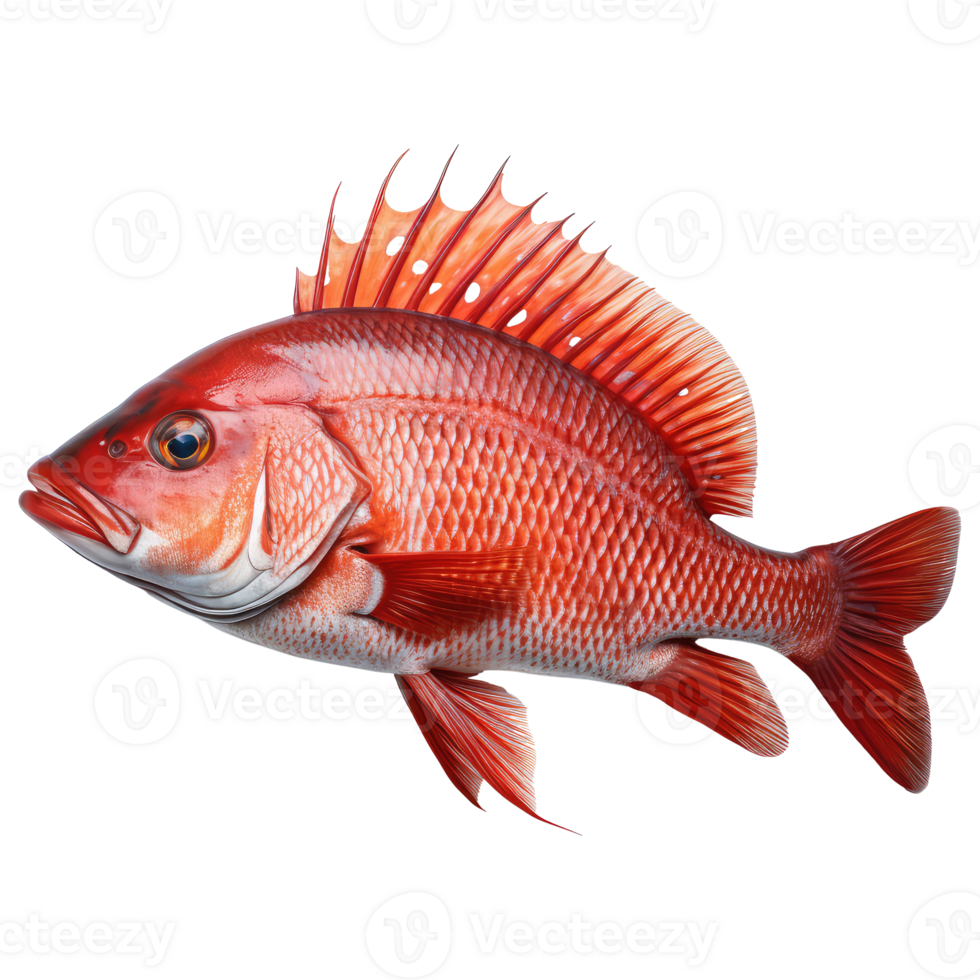 Fish isolated on transparent background . AI Generated png