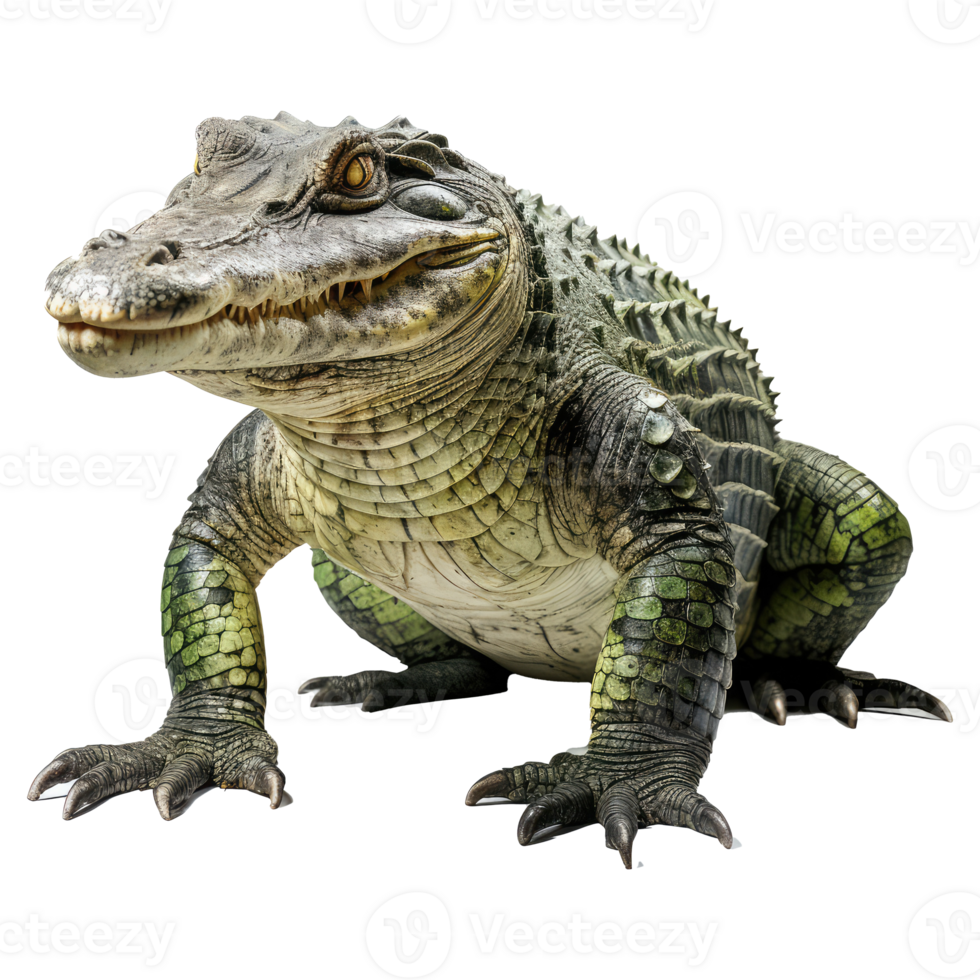 Crocodile isolated on transparent background . AI Generated png