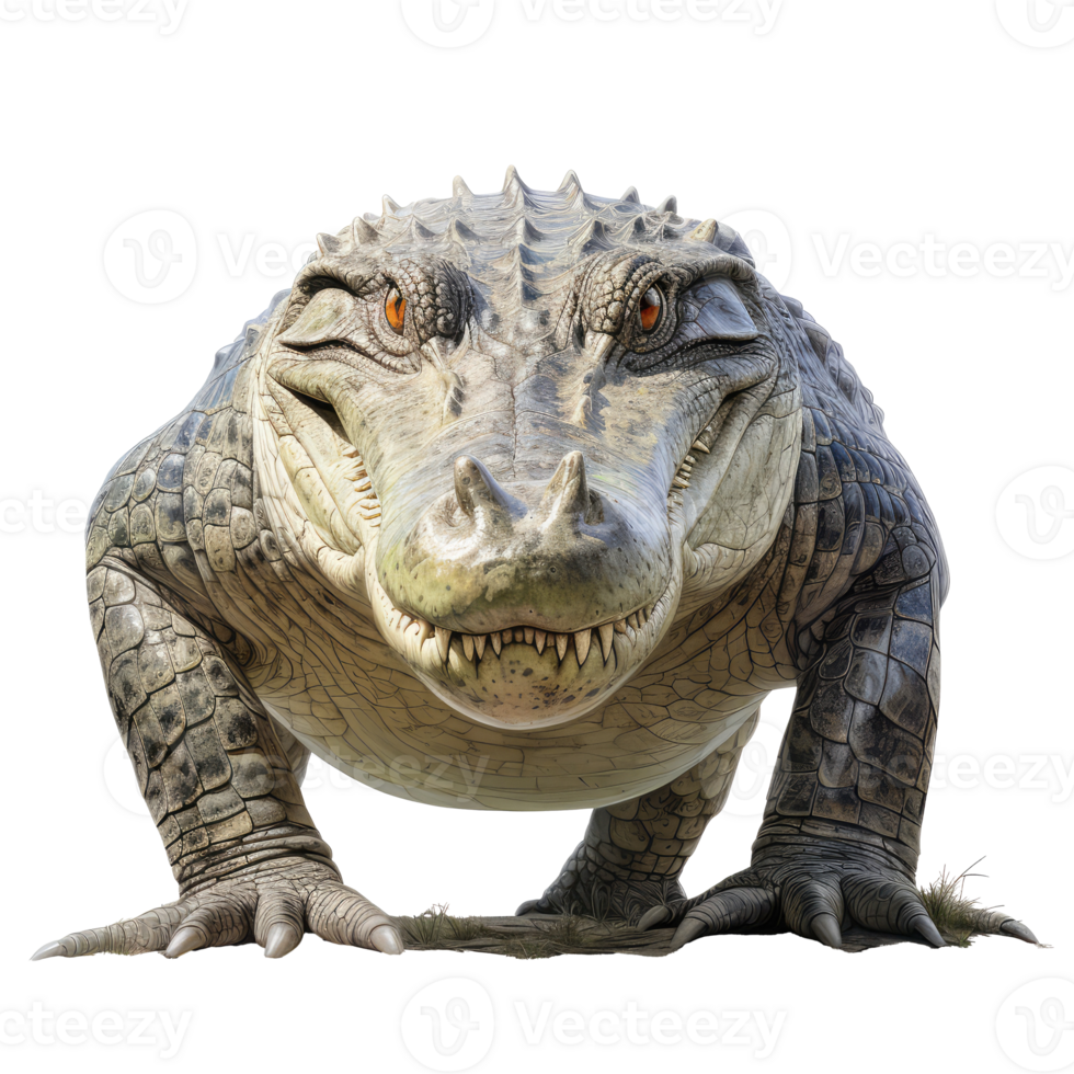 Crocodile isolated on transparent background . AI Generated png