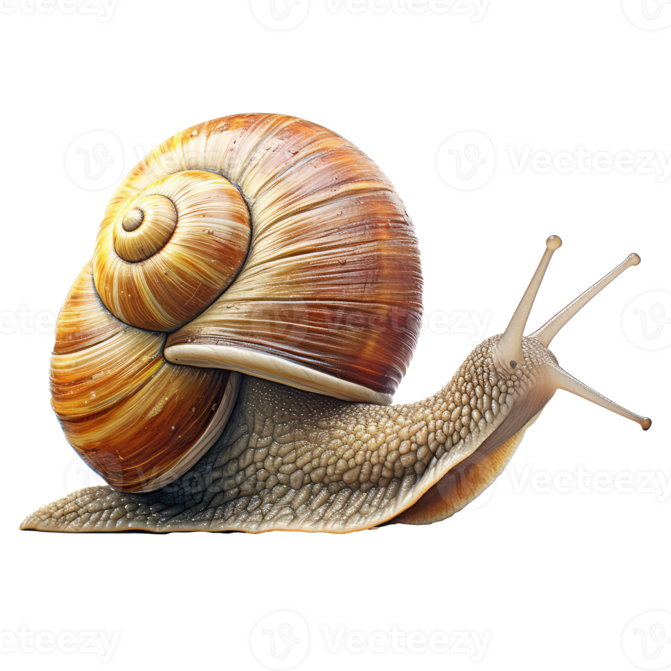 Snail isolated on transparent background . AI Generated png