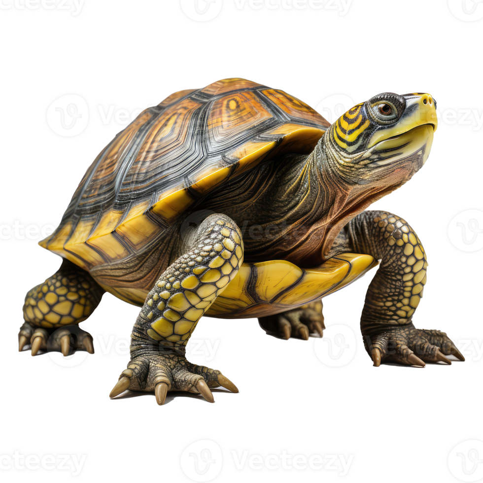 Turtle isolated on transparent background . AI Generated png