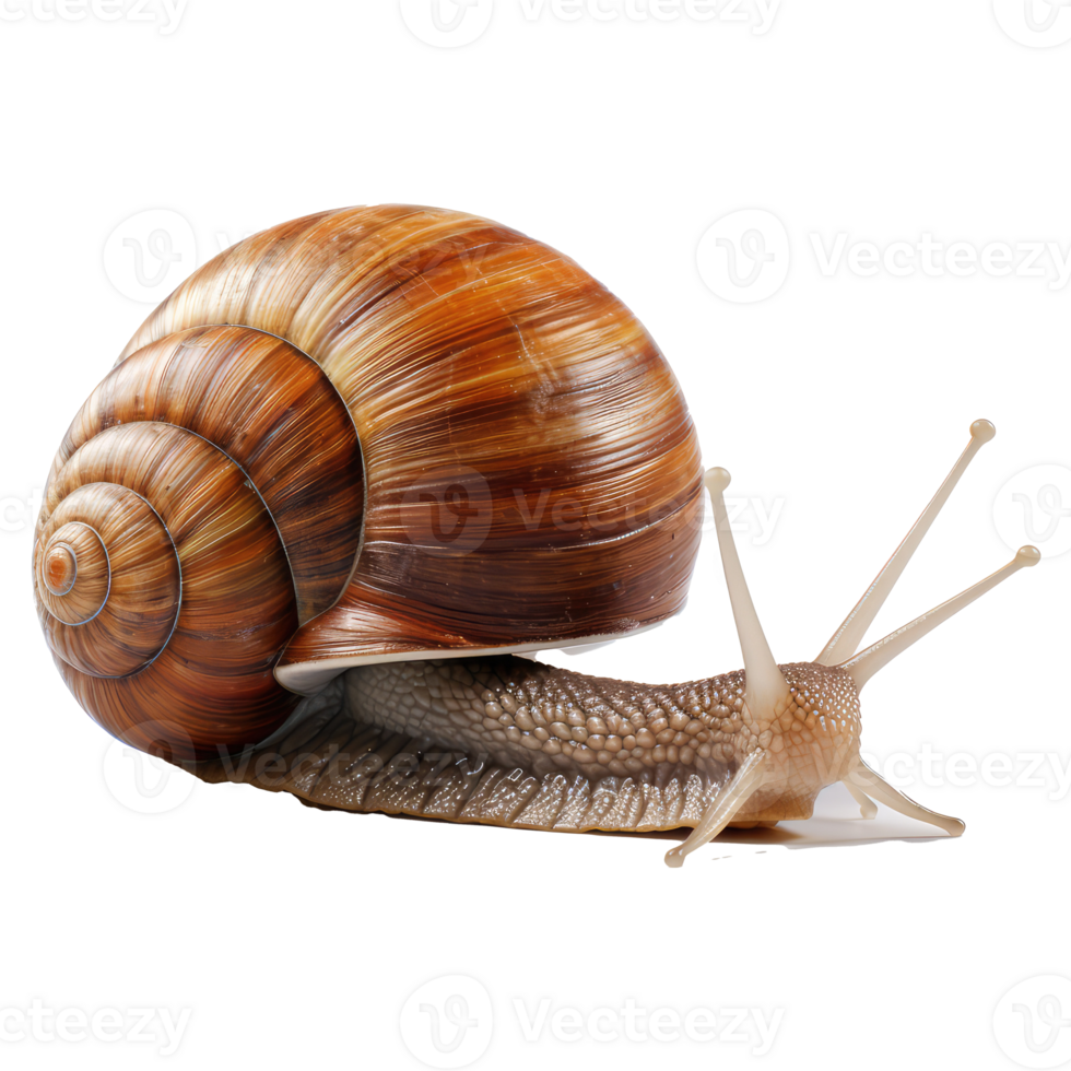 Snail isolated on transparent background . AI Generated png