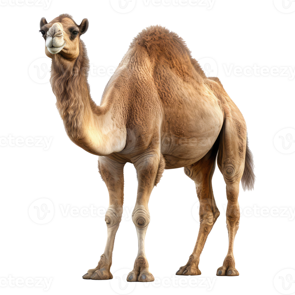 Camel isolated on transparent background . AI Generated png