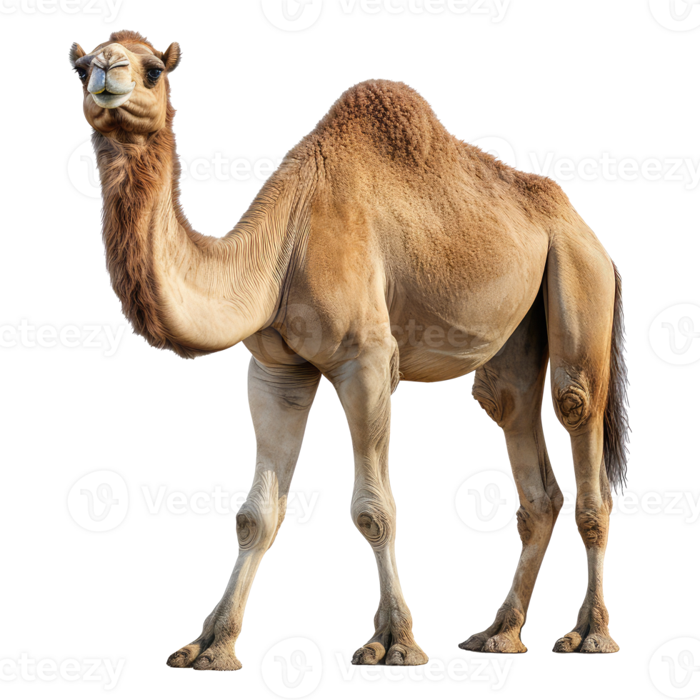 Camel isolated on transparent background . AI Generated png