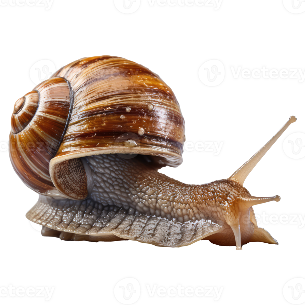 Snail isolated on transparent background . AI Generated png