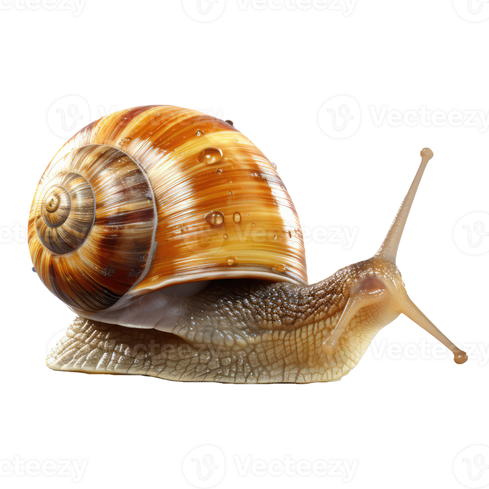 Snail isolated on transparent background . AI Generated png