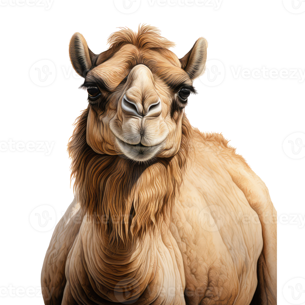 Camel isolated on transparent background . AI Generated png