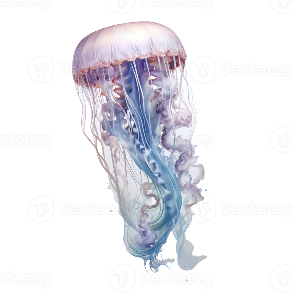 jellyfish isolated on transparent background . AI Generated png