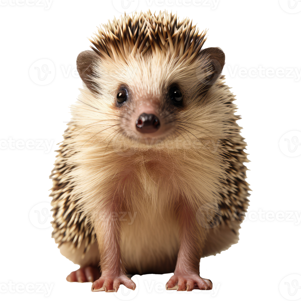 Hedgehog isolated on transparent background . AI Generated png