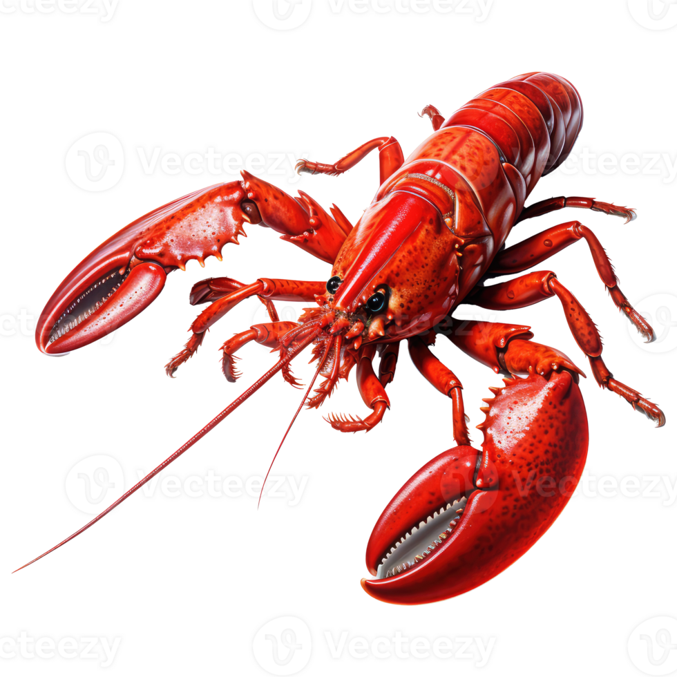 Lobster isolated on transparent background . AI Generated png