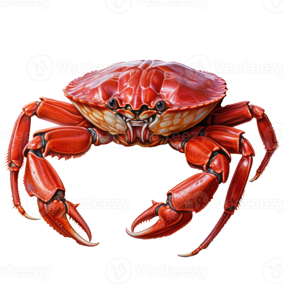 Crab isolated on transparent background . AI Generated png
