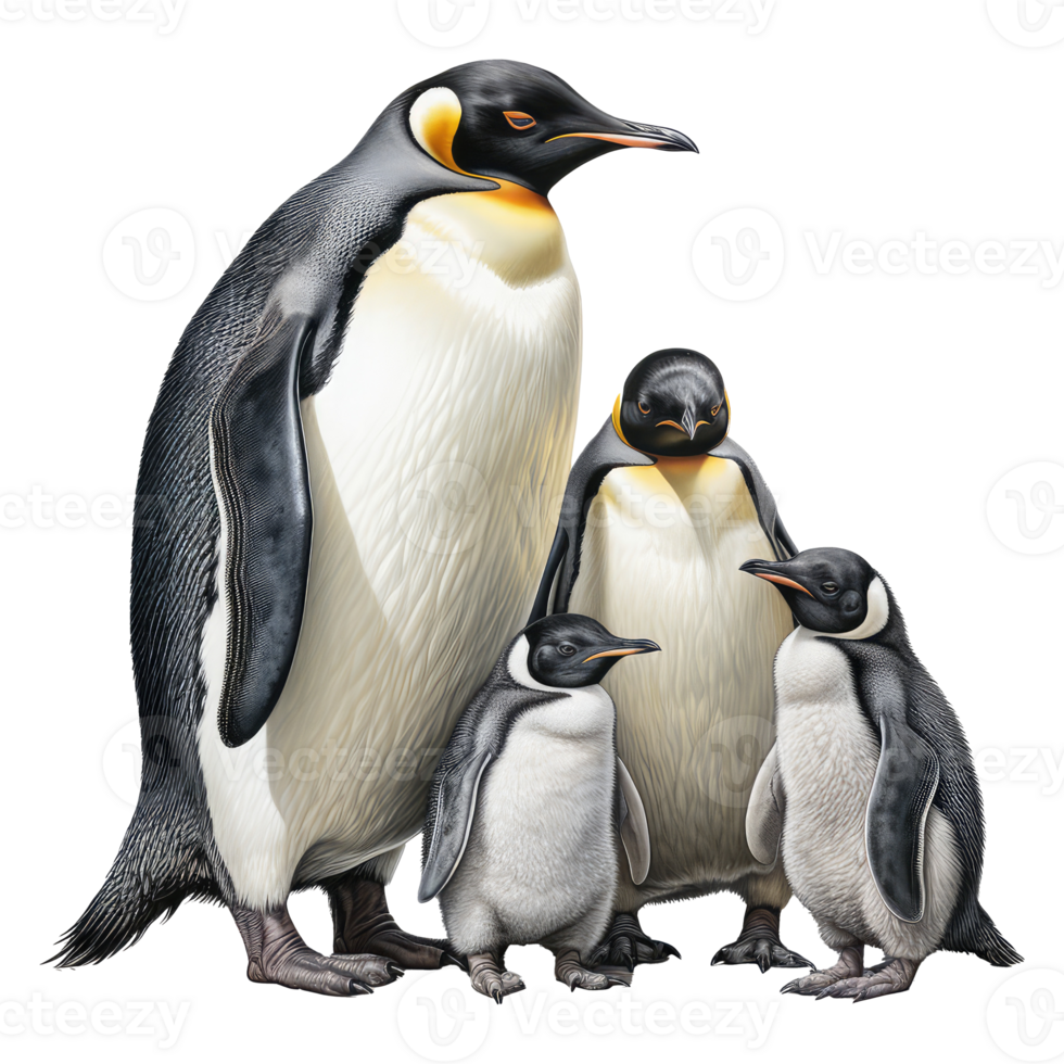 penguin isolated on transparent background . AI Generated png