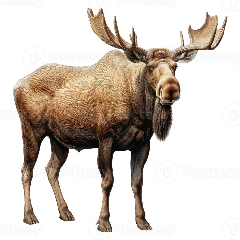 älg isolerat på transparent bakgrund . ai genererad png