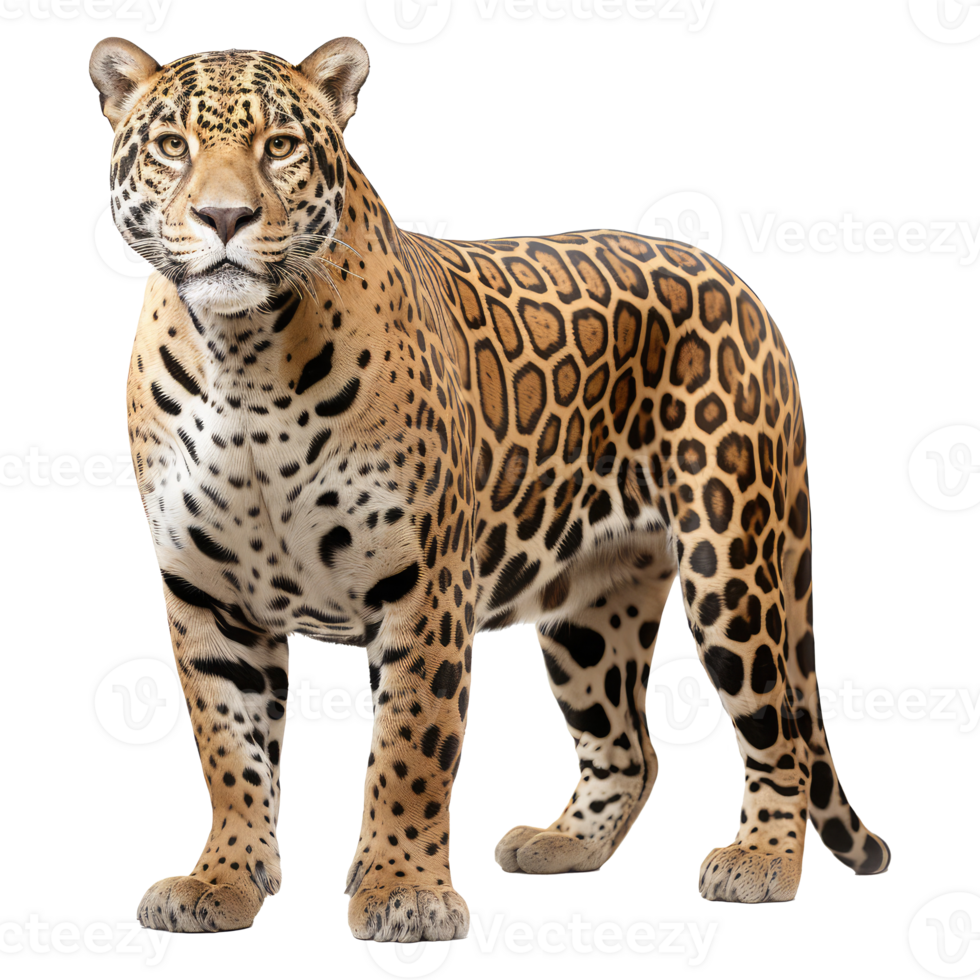 Jaguar isolated on transparent background . AI Generated png