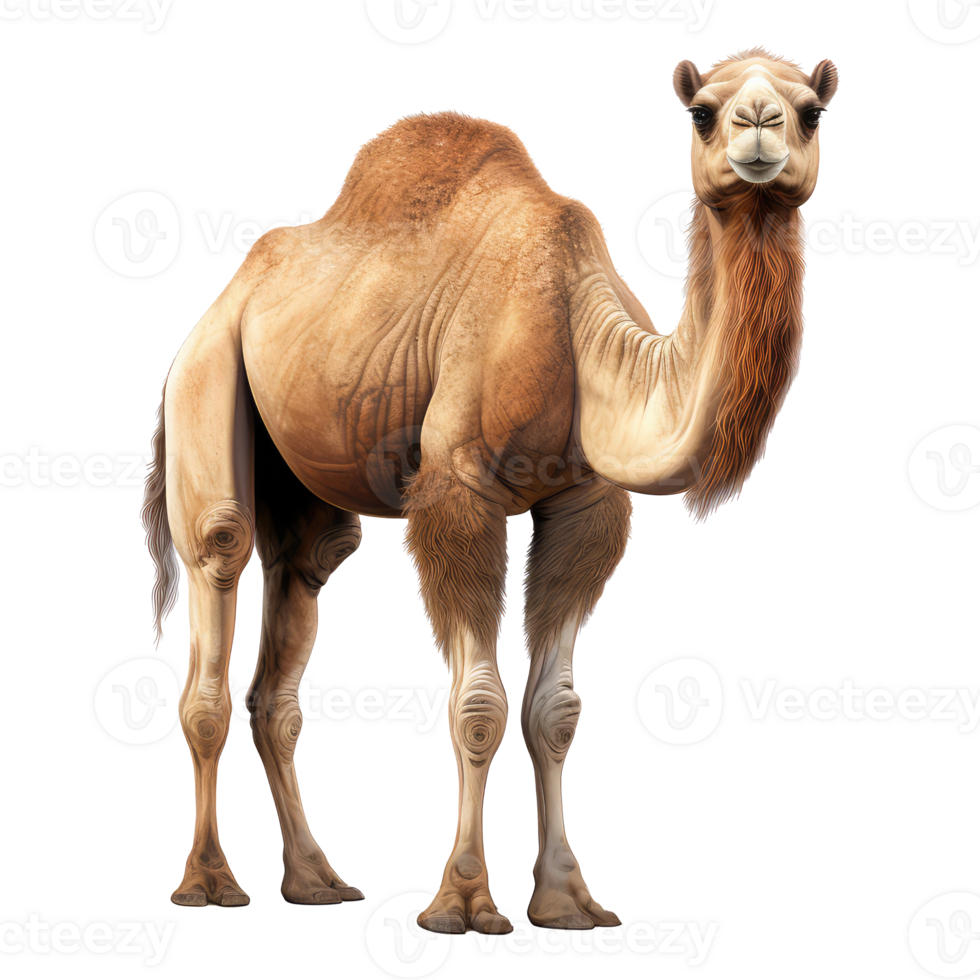 Camel isolated on transparent background . AI Generated png