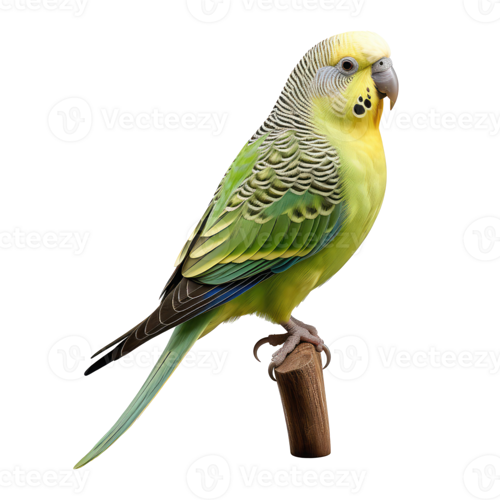 Parakeet bird isolated on transparent background . AI Generated png